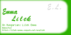 emma lilek business card
